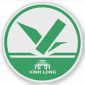 Het embleem van Vinh Long, Vietnam Sticker (Voorkant)