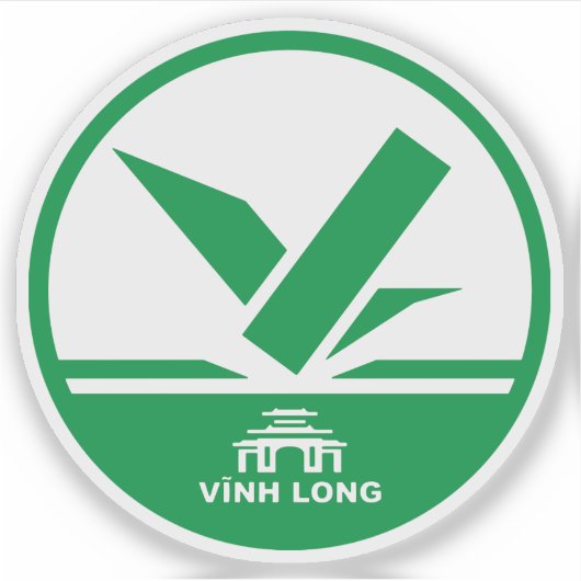 Het embleem van Vinh Long, Vietnam Sticker (Voorkant)