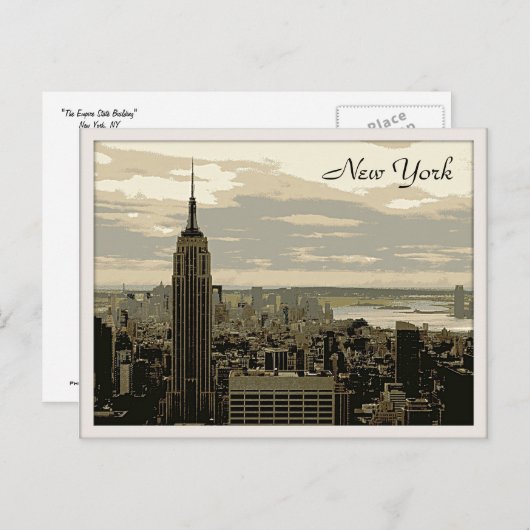 Het Empire State Building Briefkaart (Voorkant / Achterkant)