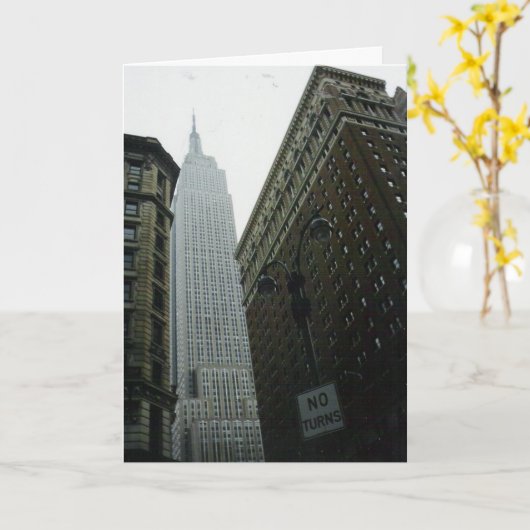 "Het Empire State Building" Gefeliciteerd Kaart (Gele Bloem)