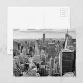 Het Empire State Building in het zwart-wit New Yor Briefkaart (Voorkant / Achterkant)