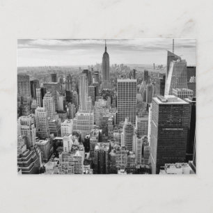 Het Empire State Building in het zwart-wit New Yor Briefkaart