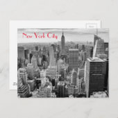 Het Empire State Building in het zwart-wit New Yor Briefkaart (Voorkant / Achterkant)