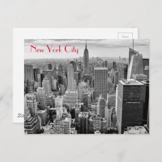 Het Empire State Building in het zwart-wit New Yor Briefkaart (Voorkant / Achterkant)