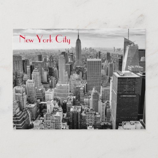 Het Empire State Building in het zwart-wit New Yor Briefkaart (Voorkant)