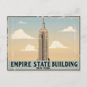 Het  Empire State Building in New York Briefkaart