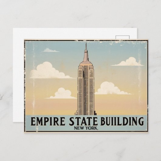 Het  Empire State Building in New York Briefkaart (Voorkant / Achterkant)