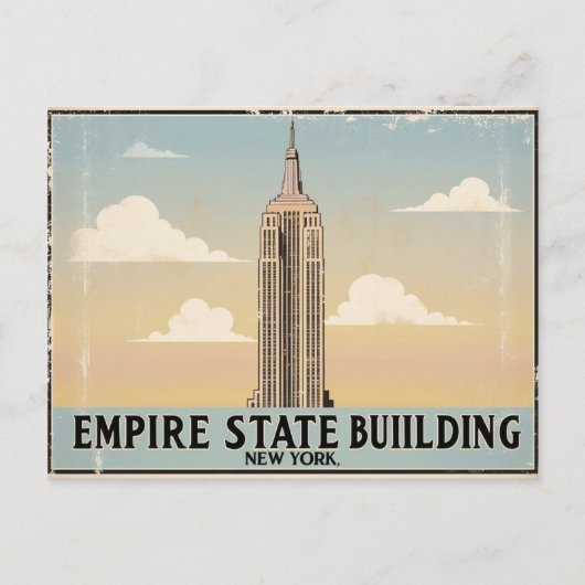 Het  Empire State Building in New York Briefkaart (Voorkant)