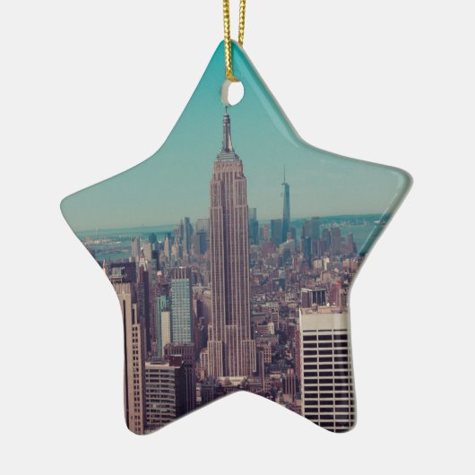 Het Empire State Building Keramisch Ornament (Links)