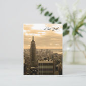Het Empire State Building (Sepia) Briefkaart (Staand voorkant)