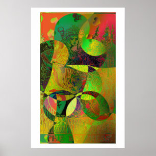 Het Empress Tarot Card Psychedelic Poster