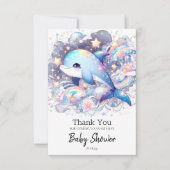 Het Enchanted Fantasy Dolphin Baby shower Bedankkaart (Voorkant)