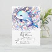 Het Enchanted Fantasy Dolphin Baby shower Kaart (Staand voorkant)