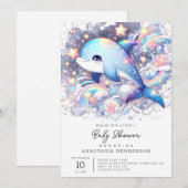 Het Enchanted Fantasy Dolphin Baby shower Kaart (Voorkant / Achterkant)