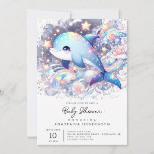 Het Enchanted Fantasy Dolphin Baby shower Kaart