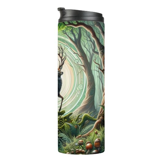 Het Enchanted Forest Deer Portal. Thermosbeker (Geroteerd rechts)