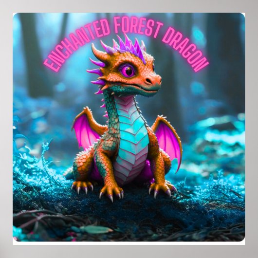 Het Enchanted Forest Dragon Poster (Voorkant)