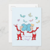 Het ene ding twee, het zijn de kleine dingen! briefkaart (Voorkant / Achterkant)