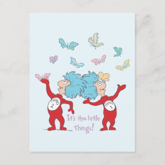 Het ene ding twee, het zijn de kleine dingen! briefkaart (Voorkant)