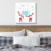 Het ene ding twee, het zijn de kleine dingen! canvas afdruk (Insitu (Slaapkamer))