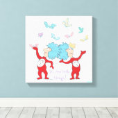 Het ene ding twee, het zijn de kleine dingen! canvas afdruk (Insitu (Houten vloer))