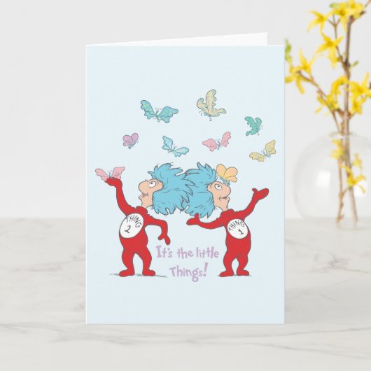 Het ene ding twee, het zijn de kleine dingen! kaart (Gele Bloem)