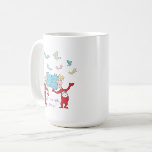 Het ene ding twee, het zijn de kleine dingen! koffiemok (Voorkant links)