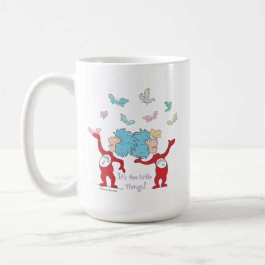 Het ene ding twee, het zijn de kleine dingen! koffiemok (Links)