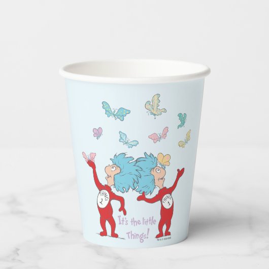 Het ene ding twee, het zijn de kleine dingen! papieren bekers (Achterkant)