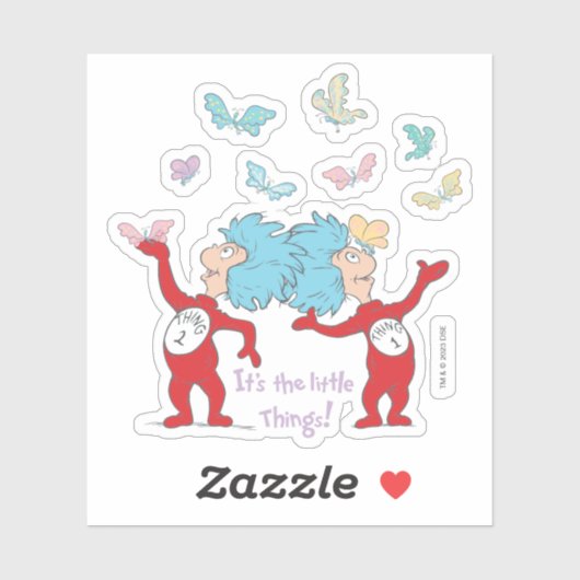 Het ene ding twee, het zijn de kleine dingen! sticker (Vel)