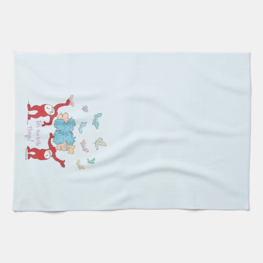 Het ene ding twee, het zijn de kleine dingen! theedoek (Horizontaal)