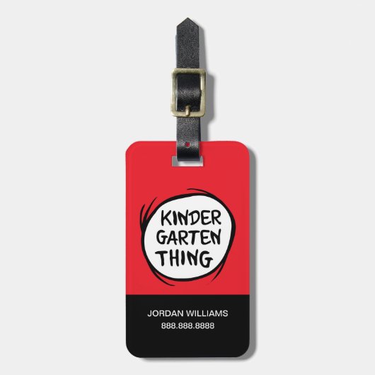 Het ene ding twee - Kleuterschool ding Bagagelabel (Voorkant verticaal)