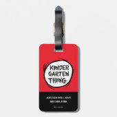 Het ene ding twee - Kleuterschool ding Bagagelabel (Achterkant verticaal)