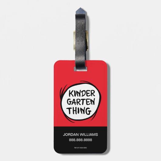Het ene ding twee - Kleuterschool ding Bagagelabel (Achterkant verticaal)