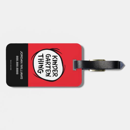 Het ene ding twee - Kleuterschool ding Bagagelabel (Achterkant horizontaal)