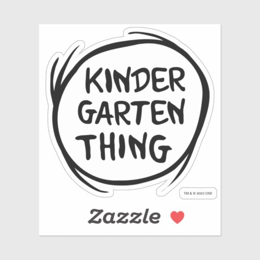 Het ene ding twee - Kleuterschool ding Sticker (Vel)