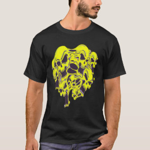Het eng die samengevoegde Skulls het Beste van Gra T-shirt