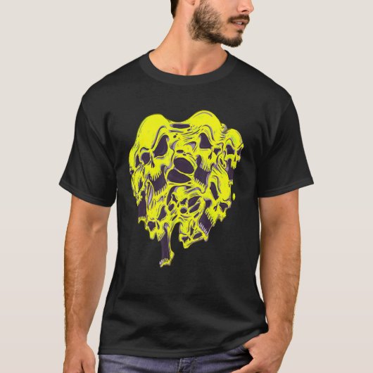 Het eng die samengevoegde Skulls het Beste van Gra T-shirt (Voorkant)