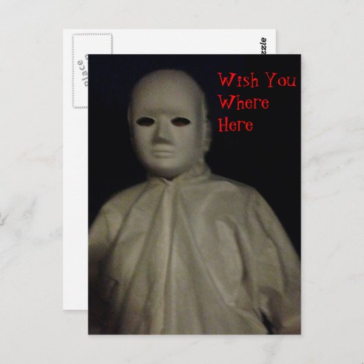 Het enge Cijfer in Witte Wik u was hier Briefkaart (Voorkant / Achterkant)