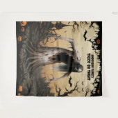 Het enge Halloween spookbos Wandkleed (Voorkant (horizontaal))