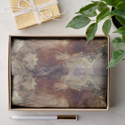 Het engel-bericht wordt losgekoppeld tissuepapier (Geschenk)