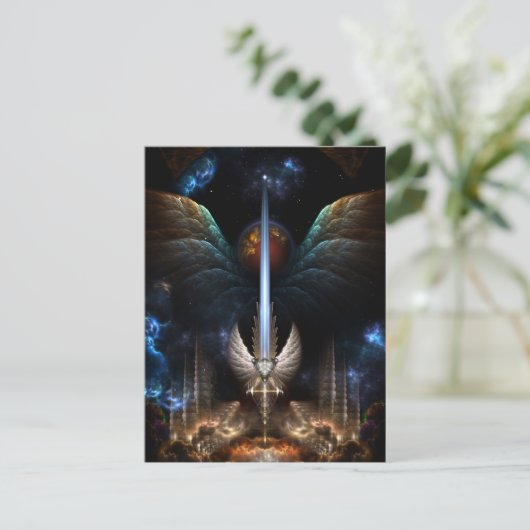 Het engel Wing Sword van Arkledious IMW Briefkaart (Staand voorkant)