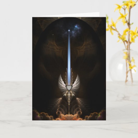 Het engel-zwembad van Arkledious Wenskaart Kaart (Gele Bloem)