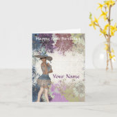 Het Engels nam romantische meisjes zestiende Kaart (Gele Bloem)