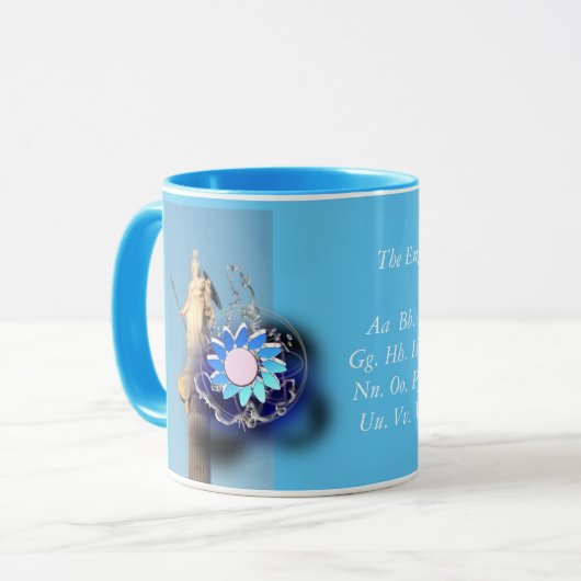 Het Engelse alfabet Mok (Voorkant links)