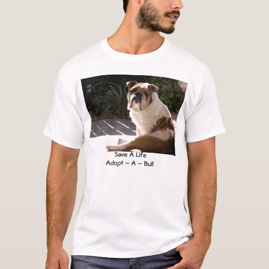 Het Engelse Bulldog Rescue Network - Gepersonalise T-shirt (Voorkant)