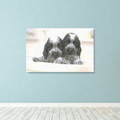 Het Engelse Cocker Spaniel is een hondenras. Het Canvas Afdruk (Insitu (Houten vloer))