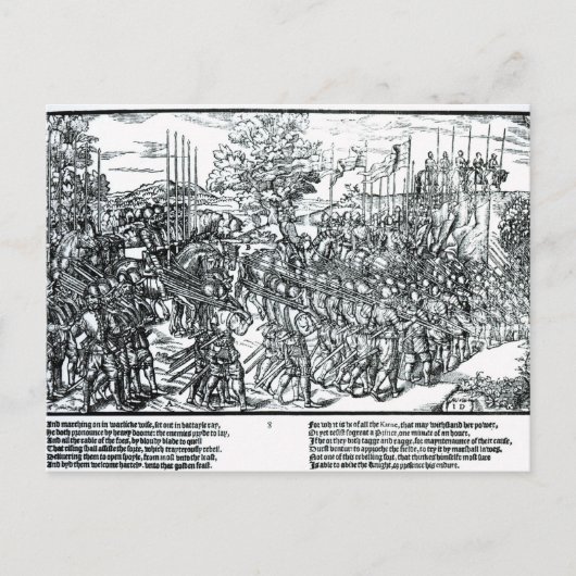 Het Engelse leger marcheert met Sir Henry Sidney Briefkaart (Voorkant)