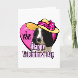 Het Engelse Spaniel Valentijns van de Aanzetsteen Feestdagen Kaart