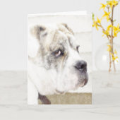 Het Engelse wenskaart Bulldogge van Olde Kaart (Gele Bloem)